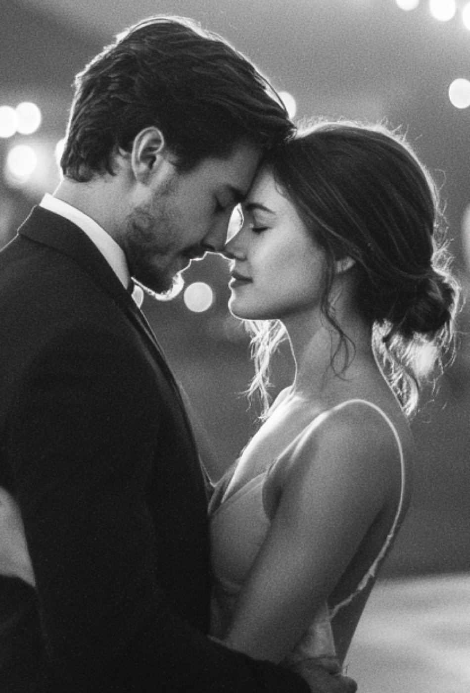 Couple sharing their wedding first dance